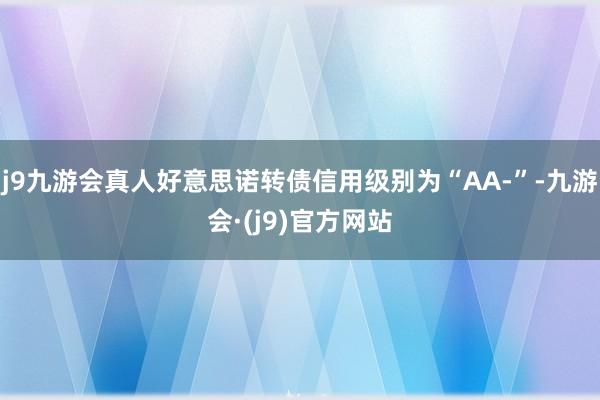 j9九游会真人好意思诺转债信用级别为“AA-”-九游会·(j9)官方网站