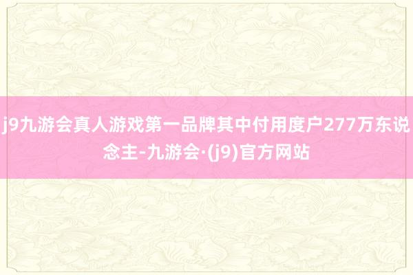 j9九游会真人游戏第一品牌其中付用度户277万东说念主-九游会·(j9)官方网站