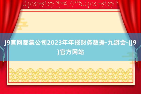 J9官网都集公司2023年年报财务数据-九游会·(j9)官方网站