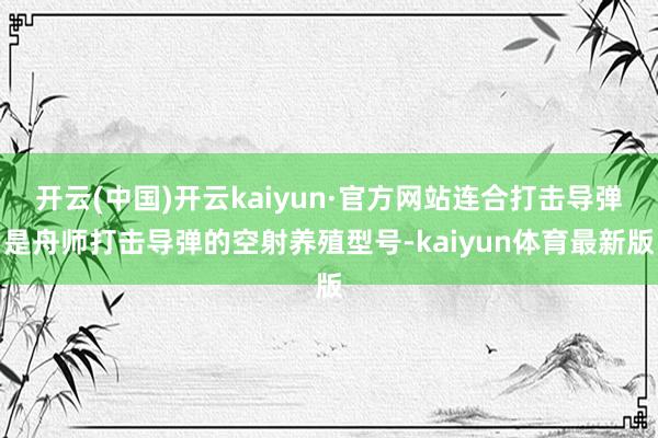 开云(中国)开云kaiyun·官方网站连合打击导弹是舟师打击导弹的空射养殖型号-kaiyun体育最新版