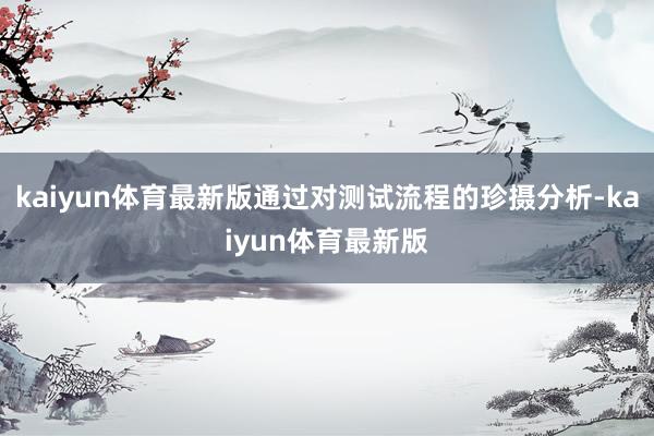 kaiyun体育最新版通过对测试流程的珍摄分析-kaiyun体育最新版